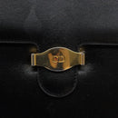 Christian Dior Shoulder Bag Leather Black Gold Auth yk18937-18