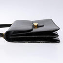 Christian Dior Shoulder Bag Leather Black Gold Auth yk18937-4