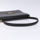 Christian Dior Shoulder Bag Leather Black Gold Auth yk18937-7