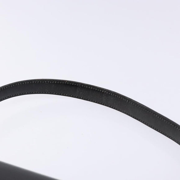 Christian Dior Shoulder Bag Leather Black Gold Auth yk18937