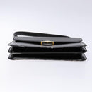 Christian Dior Shoulder Bag Leather Black Gold Auth yk18937-5