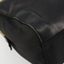 PRADA Kettenschultertasche Leder Schwarz Gold Auth yk18939-17