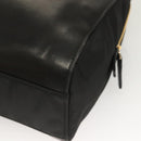 PRADA Chain Shoulder Bag Leather Black Gold Auth yk18939-9