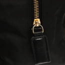 PRADA Chain Shoulder Bag Leather Black Gold Auth yk18939-18