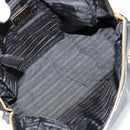 PRADA Kettenschultertasche Leder Schwarz Gold Auth yk18939-19