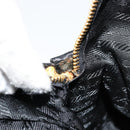 PRADA Kettenschultertasche Leder Schwarz Gold Auth yk18939-21