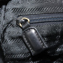 PRADA Kettenschultertasche Leder Schwarz Gold Auth yk18939-22