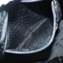 PRADA Chain Shoulder Bag Leather Black Gold Auth yk18939-23