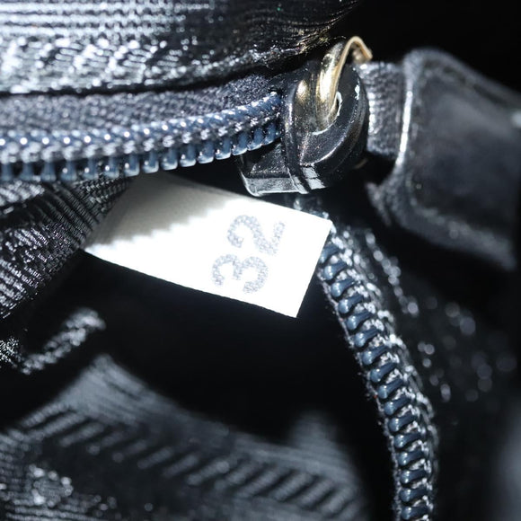 PRADA Chain Shoulder Bag Leather Black Gold Auth yk18939