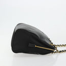 PRADA Kettenschultertasche Leder Schwarz Gold Auth yk18939-3