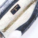 CHANEL Bicolore Pouch Lamb Skin Black Gold CC Auth yk18941-10
