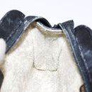 CHANEL Bicolore Pouch Lamb Skin Black Gold CC Auth yk18941-19