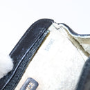 CHANEL Bicolore Pouch Lamb Skin Black Gold CC Auth yk18941-11