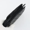 CHANEL Bicolore Pouch Lamb Skin Black Gold CC Auth yk18941-5