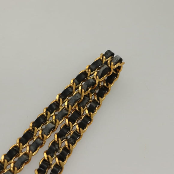 CHANEL Chain Belt metal Gold CC Auth yk18942