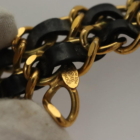 CHANEL Chain Belt metal Gold CC Auth yk18942