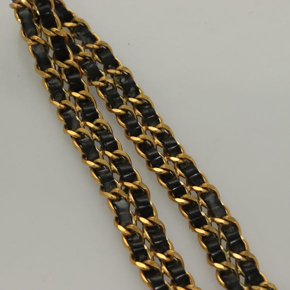 CHANEL Chain Belt metal Gold CC Auth yk18942