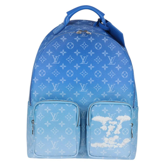 LOUIS VUITTON Monogram Clouds Multi Pocket Backpack Blue M45441 Auth yk18948M