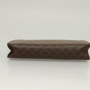 CELINE Macadam Canvas Pouch Clutch Bag 2Set Brown Auth yk18950-15