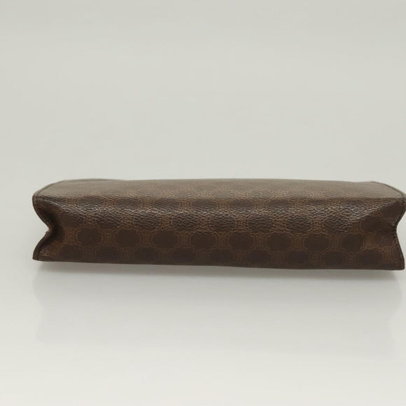 CELINE Macadam Canvas Pouch Clutch Bag 2Set Brown Auth yk18950
