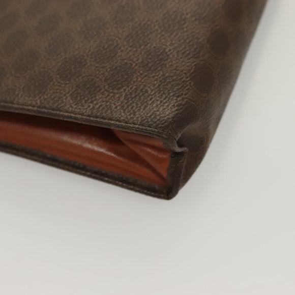 CELINE Macadam Canvas Pouch Clutch Bag 2Set Brown Auth yk18950