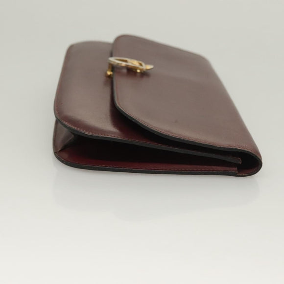 CELINE Macadam Canvas Pouch Clutch Bag 2Set Brown Auth yk18950