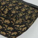 Christian Dior Trotter Canvas Shoulder Bag Navy Gold Auth yk18954-15