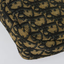 Christian Dior Trotter Canvas Shoulder Bag Navy Gold Auth yk18954-16