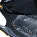 Christian Dior Trotter Canvas Shoulder Bag Navy Gold Auth yk18954-18