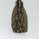 Christian Dior Trotter Canvas Shoulder Bag Navy Gold Auth yk18954-4