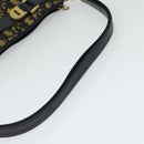 Christian Dior Trotter Canvas Shoulder Bag Navy Gold Auth yk18954-7