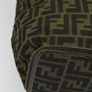 FENDI Zucca Canvas Tote Bag Black Brown Auth yk18964-10