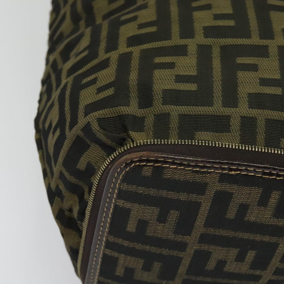 FENDI Zucca Canvas Tote Bag Black Brown Auth yk18964