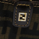 FENDI Zucca Canvas Tote Bag Black Brown Auth yk18964-14