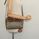 GUCCI GG Supreme Web Sherry Line Shoulder Bag PVC Beige 001 44 6655 Auth yk18967-21
