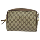 GUCCI GG Supreme Web Sherry Line Shoulder Bag PVC Beige 001 44 6655 Auth yk18967-3