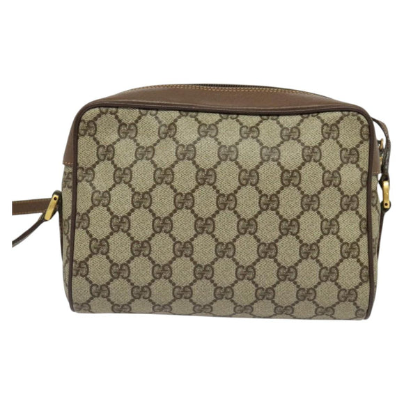 GUCCI GG Supreme Web Sherry Line Shoulder Bag PVC Beige 001 44 6655 Auth yk18967