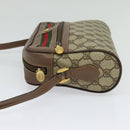 GUCCI GG Supreme Web Sherry Line Shoulder Bag PVC Beige 001 44 6655 Auth yk18967-4