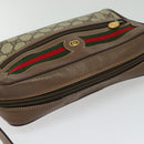 GUCCI GG Supreme Web Sherry Line Shoulder Bag PVC Beige 001 44 6655 Auth yk18967-6