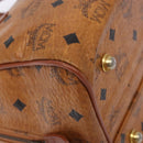 MCM Logogram Vicetos Hand Bag PVC Leather Brown Gold Auth yk18983-14