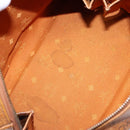 MCM Logogram Vicetos Hand Bag PVC Leather Brown Gold Auth yk18983-11