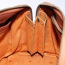 MCM Logogram Vicetos Hand Bag PVC Leather Brown Gold Auth yk18983-20