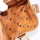 MCM Logogram Vicetos Hand Bag PVC Leather Brown Gold Auth yk18983-23