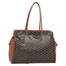 GOYARD Herringbone Ardy PM Tote Bag PVC Black Auth yk18993-1