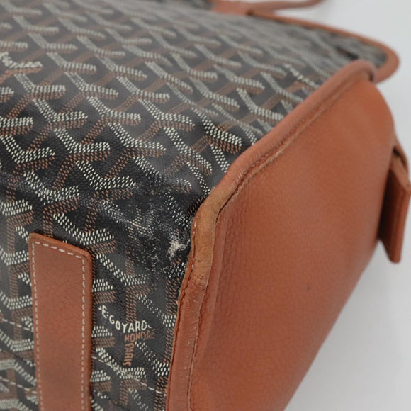 GOYARD Herringbone Ardy PM Tote Bag PVC Black Auth yk18993