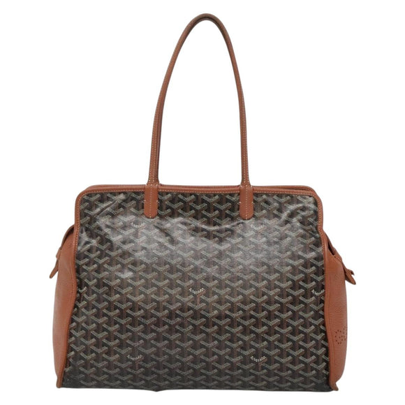 GOYARD Herringbone Ardy PM Tote Bag PVC Black Auth yk18993