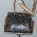 GOYARD Herringbone Ardy PM Tote Bag PVC Black Auth yk18993-22