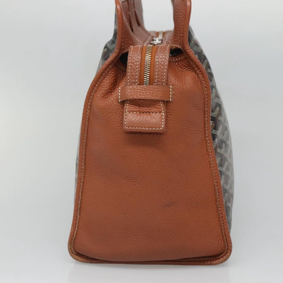 GOYARD Herringbone Ardy PM Tote Bag PVC Black Auth yk18993