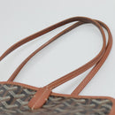 GOYARD Herringbone Ardy PM Tote Bag PVC Black Auth yk18993-14