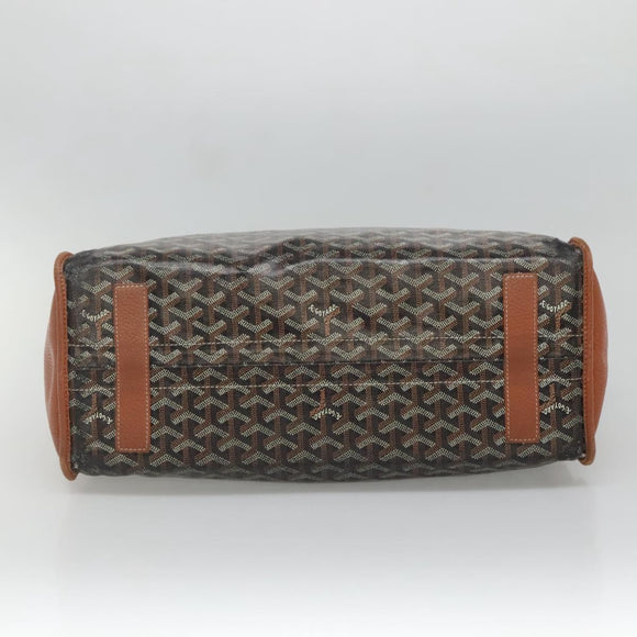 GOYARD Herringbone Ardy PM Tote Bag PVC Black Auth yk18993